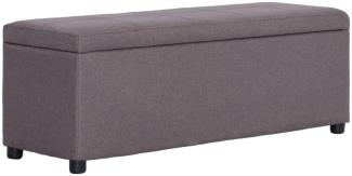 Bank mit Staufach 116 cm Taupe Polyester