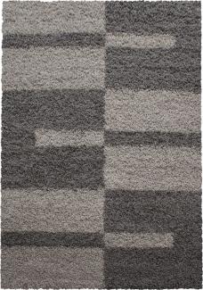 Hochflor Teppich Gianna rechteckig - 240x340 cm - Taupe