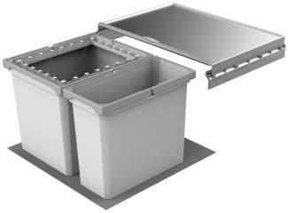 Abfallsorter Cox Box 2T/600-2 mit zweifach Trennung für 60 cm Schrankbreite / Abfalleimer / Abfallsammler / Mülleimer