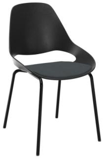 Aluminium-Stuhl FALK ohne Armlehne dunkelgrau