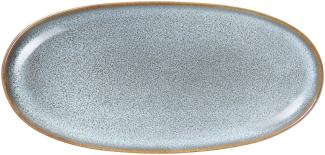 ASA Selection Aperitifteller oval Denim, Steinzeug, Blau, 20 x 10 cm, 27121118
