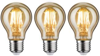 Paulmann 5074 Leuchtmittel Bundle 3x LED Allgebrauchslampe gold 3x 6,5 Watt E27 2500K