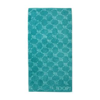 JOOP! Handtuch Handtuch Classic Cornflower Türkis 1611 40, Walkfrottier (1-St), Wendeoptik, Logo, Flauschig