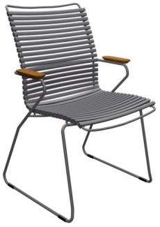 Outdoor Stuhl Click hohe Rückenlehne dunkelgrau