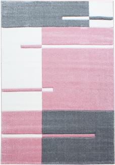 Kurzflor Teppich Hara rechteckig - 120x170 cm - Pink
