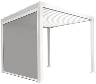 Weide Sonnenrollo für Classic Pergola - Höhe 250 cm | weiß | Sonnenschutz, Sichtschutz 4. 0 Meter für 4 Meter Seite