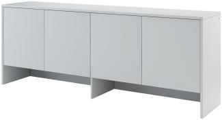 MEBLINI Hängeschrank für Horizontal Schrankbett Bed Concept - Wandschrank mit Ablagen und Fächern - Wandregal - BC-10 für 120x200 Horizontal - Grau Matt
