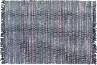 Teppich grau 140 x 200 cm Kurzflor BESNI