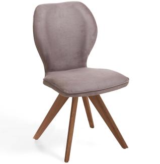 Niehoff Sitzmöbel Colorado Trend-Line Design-Stuhl Gestell Wild-Nussbaum - Polyester Nirvana schlamm