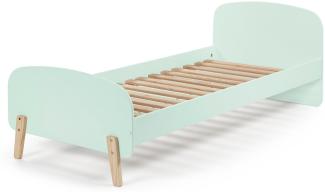 Einzelbett Cameron Vipack inklusive Rolllattenrost aus hochwertigem MDF Holz Retro-Design in 90*200 cm Grün