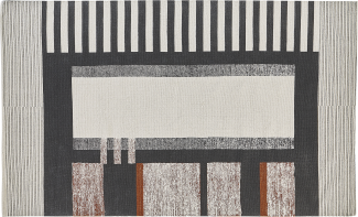 Teppich Baumwolle mehrfarbig 160 x 230 cm abstraktes Muster Kurzflor KAKINADA
