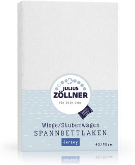 Julius Zöllner Spannbettlaken Jersey weiß, 40 x 90 cm