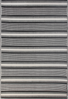 Outdoor Teppich schwarz beige 160 x 230 cm geometrisches Muster MANSA
