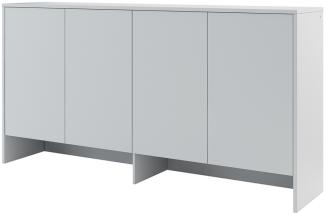 MEBLINI Hängeschrank für Horizontal Schrankbett Bed Concept - Wandschrank mit Ablagen und Fächern - Wandregal - BC-11 für 90x200 Horizontal - Grau Matt
