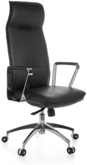 KADIMA DESIGN MILA XXL-Chefsessel aus Echtleder - Ultimativer Komfort für Büroarbeiten-Lange Sitzdauer-Verchromte Details.