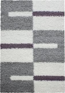 Hochflor Teppich Gianna rechteckig - 200x290 cm - Lila