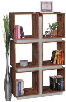 Bücherregal Regal Raumteiler NUKA 85x30x135 cm Holz Sheesham Landhaus