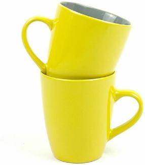 MICHELINO 2-teiliges Kaffeebecher-Set – 300ml pro Becher, stilvoll und praktisch Gelb