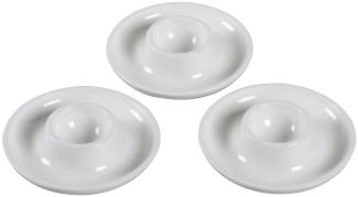 Eierbecher - Eierhalter, Kunststoff, 10 cm, H 2 cm, weiß (3er Pack)