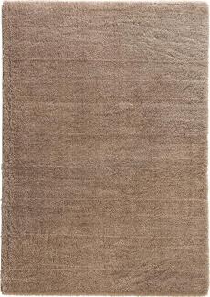 Teppich in Braun aus 100% Polyester - 190x133x3cm (LxBxH)