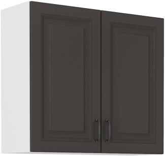 Hängeschrank 80 cm Stilo Grau Küchenzeile Küchenblock Küche Landhaus Einbauküche
