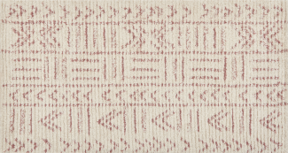Teppich Baumwolle beige rosa 80 x 150 cm geometrisches Muster Kurzflor EDIRNE