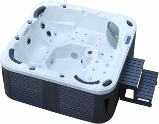 XXL Luxus SPA LED Whirlpool SET 215x215 Farblicht Outdoor Indoor Pool 5 Pers. gw