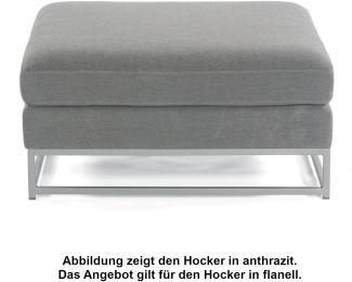 Sonnenpartner Lounge-Hocker Unique Aluminium mit Kissen flanell Loungesessel Sunbrella