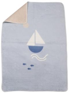 David Fussenegger Babydecke Maja Baumwolle Segelboot Hellblau (100x75cm) 16612170