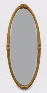 Casa Padrino Luxus Barock Standspiegel Antik Gold / Dunkelbraun - Ovaler Barockstil Schlafzimmer Spiegel - Luxus Schlafzimmer Möbel im Barockstil - Barock Möbel - Edel & Prunkvoll