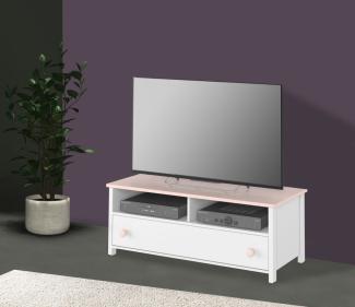 Lowboard "Luna" TV-Unterschrank 120cm weiß rosa