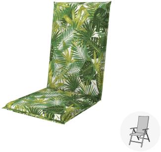 Doppler Sitzauflage "Living" High, palmen, für Hochlehner (119 x 48 x 6 cm)