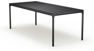 Outdoor Tisch FOUR Aluminium schwarz 210 x 90 cm