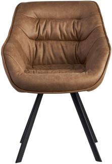 KADIMA DESIGN Esszimmerstuhl LOCHE - Stilvoller und bequemer Sitzkomfort für Ihr Esszimmer. Farbe: Beige, Material: Stoff