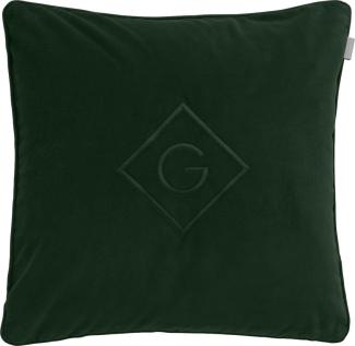 Gant Home Kissenhülle Velvet G Cushion Samt Storm Green (50x50cm) 853080301-363