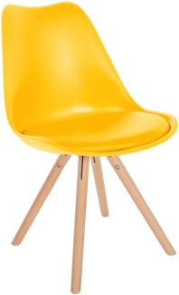 Stuhl Sofia Kunststoff Rund gelb