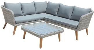 Lounge-Set Pamplona aus Alu, Kunststoffgeflecht und Akazie FSC 100%
