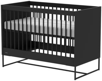 Kidsmill Modular 2 Babybett Mattschwarz – Schwarz – 60 x 120 cm Schwarz 2