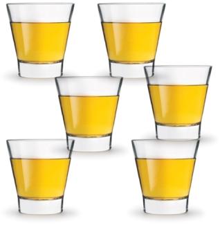6er Set Whiskygläser á 26 cl aus gehärtetem Glas / Trinkglas / Trinkbecher / Whiskybecher / Softdrinkglas