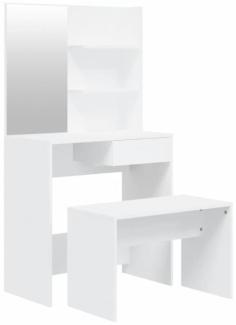 Schminktisch-Set Weiß 74,5x40x141 cm