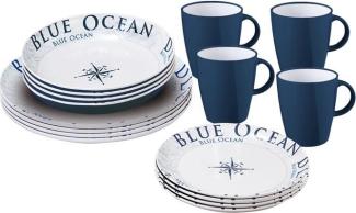 Brunner Lunch Box Blue Ocean Geschirrset, 16-teilig