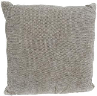 Chenille Dekokissen 45 x 45 cm Couchkissen einfarbig mit Reißverschluss taupe