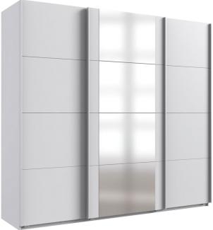 Schwebetürenschrank Barmbek Kleiderschrank 225x64x208cm mit Spiegel weiß