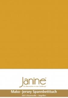 Janine Mako Jersey Spannbetttuch Bettlaken 140-160x200 cm OVP 5007 73 honiggold