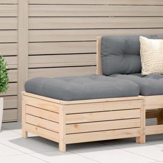 vidaXL Gartenhocker mit Kissen Massivholz Kiefer