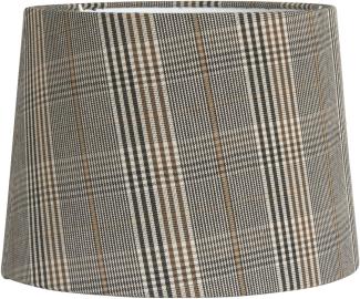 Lampenschirm Textil grau Kariert PR Home Sofia E27 30x21cm