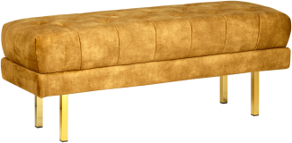 Bettbank Samtstoff senfgelb gold 117 x 44 cm ROSEVILLE