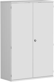 Garderobenschrank mit ausziehbarem Garderobenhalter, 100x42x154cm, Lichtgrau