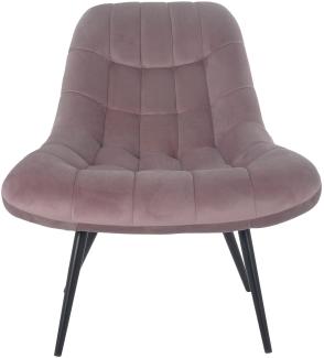 Sessel XXL Samt rosa Relaxsessel Polstersessel Ohrensessel Loungesessel