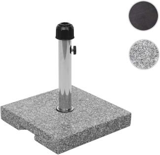 Sonnenschirmständer HWC-F92, Schirmständer Schirmhalter, Granit ~ 24kg rund grau